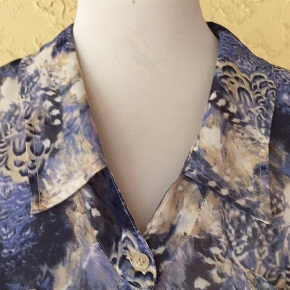 Free People chiffon button down shirt - Picture 3 of 6